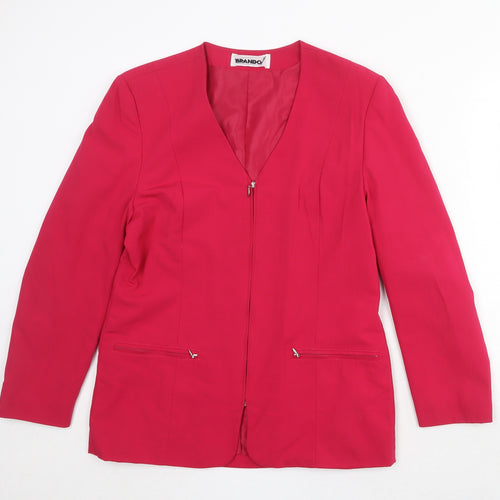 Brando Womens Pink Jacket Size 10 Zip