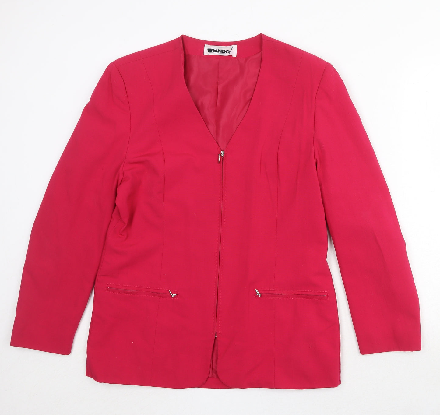 Brando Womens Pink Jacket Size 10 Zip