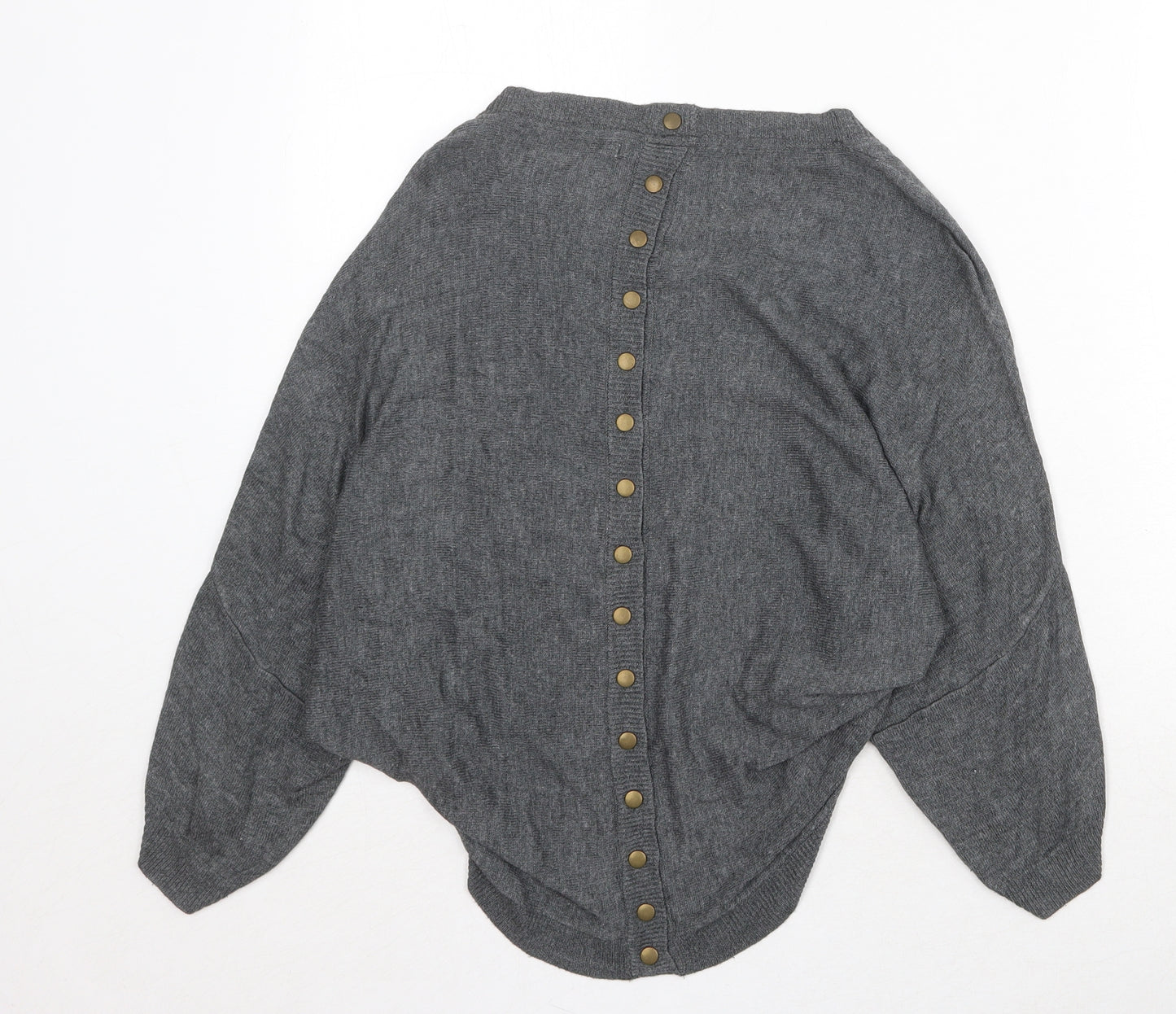 Only Womens Green Scoop Neck Acrylic Pullover Jumper Size S