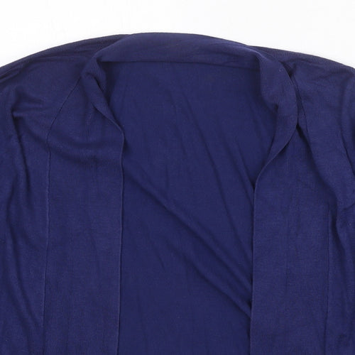 Marks and Spencer Womens Blue V-Neck Viscose Cardigan Jumper Size 10