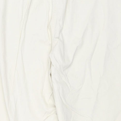 JDV Womens Beige Cotton Trousers Size 18 Regular Zip
