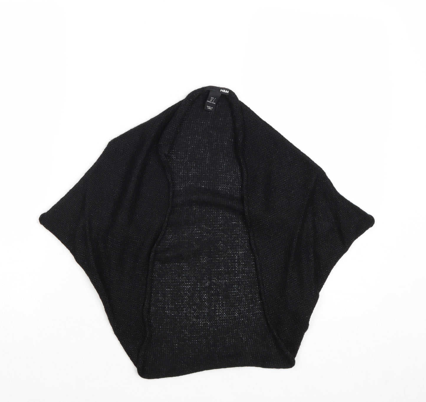 H&M Womens Black V-Neck Acrylic Cardigan Jumper Size S