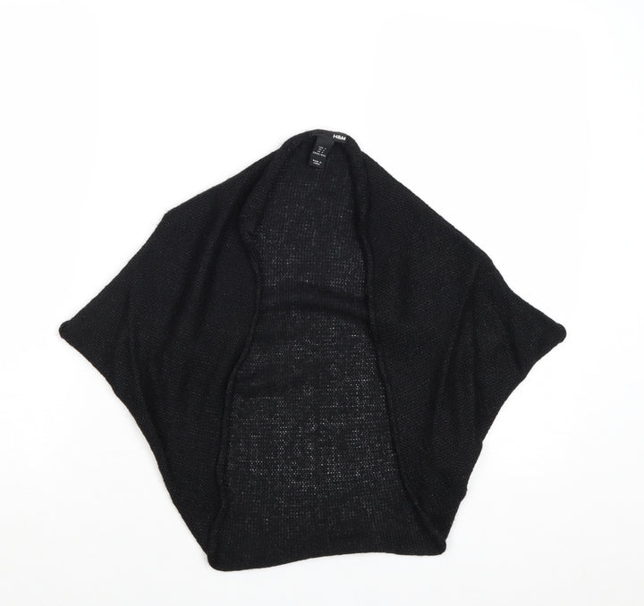 H&M Womens Black V-Neck Acrylic Cardigan Jumper Size S