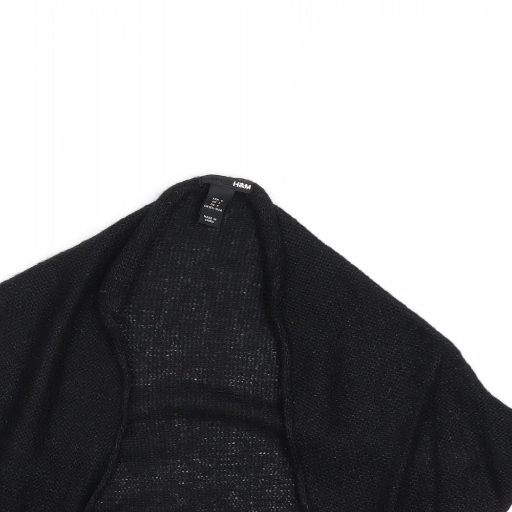 H&M Womens Black V-Neck Acrylic Cardigan Jumper Size S