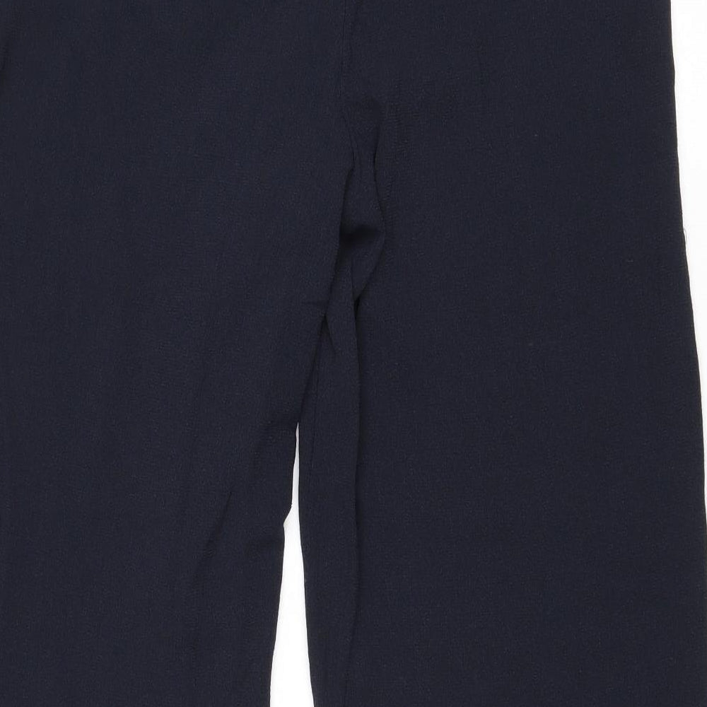 Marks and Spencer Womens Blue Polyester Trousers Size 14 Regular Zip