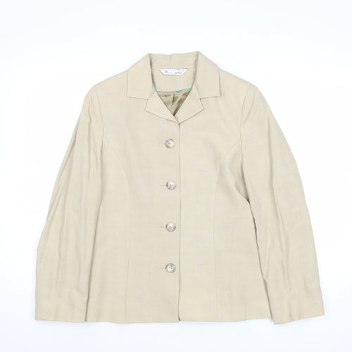 BHS Womens Beige Jacket Size 8 Buckle