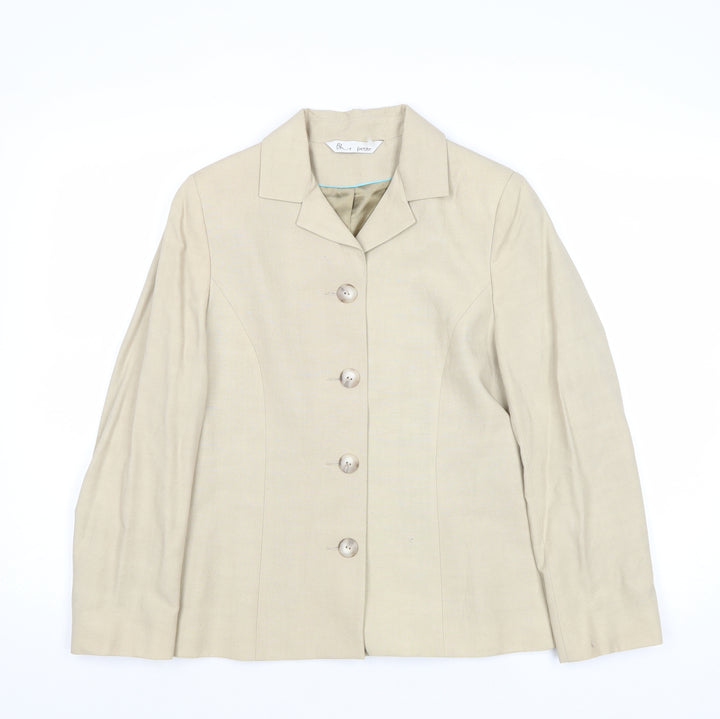 BHS Womens Beige Jacket Size 8 Buckle