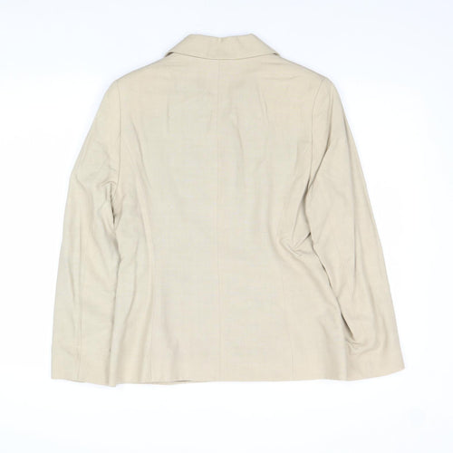 BHS Womens Beige Jacket Size 8 Buckle
