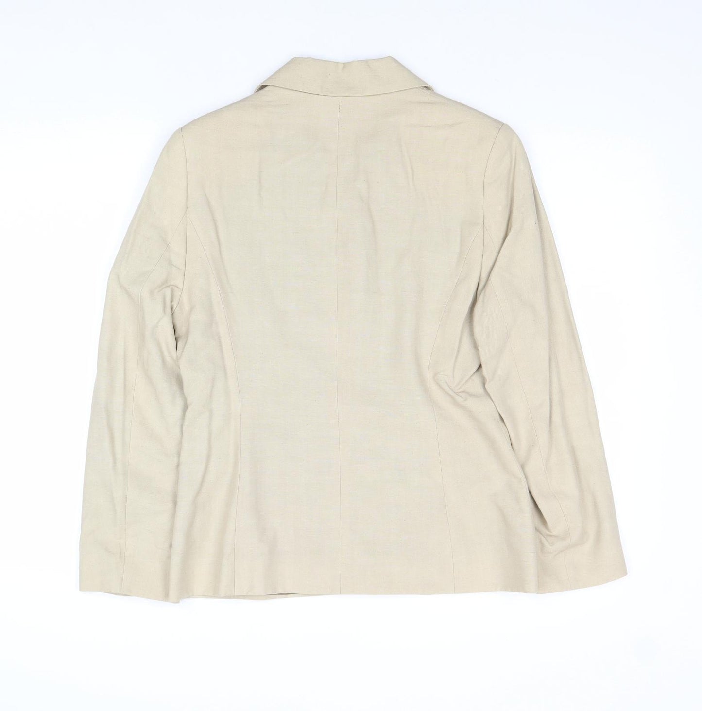 BHS Womens Beige Jacket Size 8 Buckle