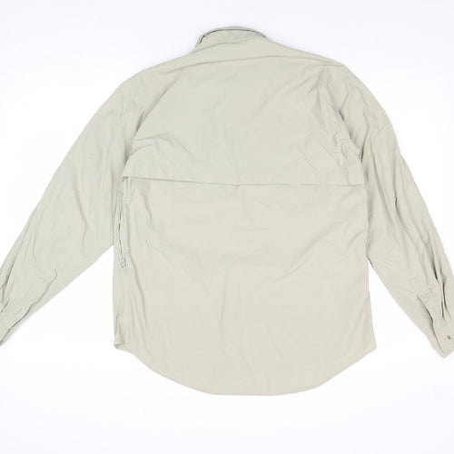 Crane Sports Womens Beige Polyamide Basic Button-Up Size S Collared
