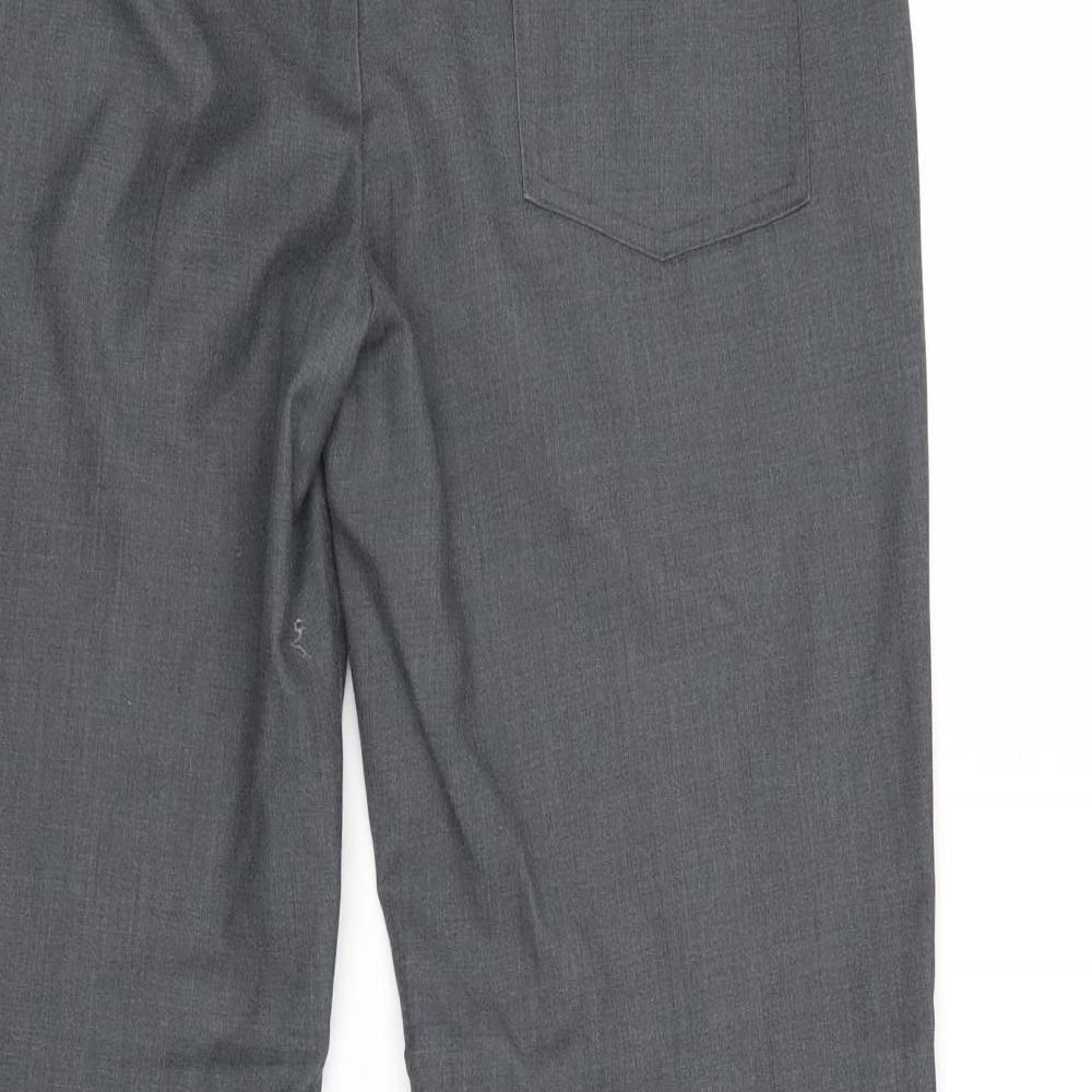 TL Mens Grey Polyester Dress Pants Trousers Size 32 in Regular Zip