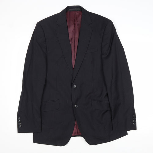 Marks and Spencer Mens Black Wool Jacket Suit Jacket Size 38 Regular