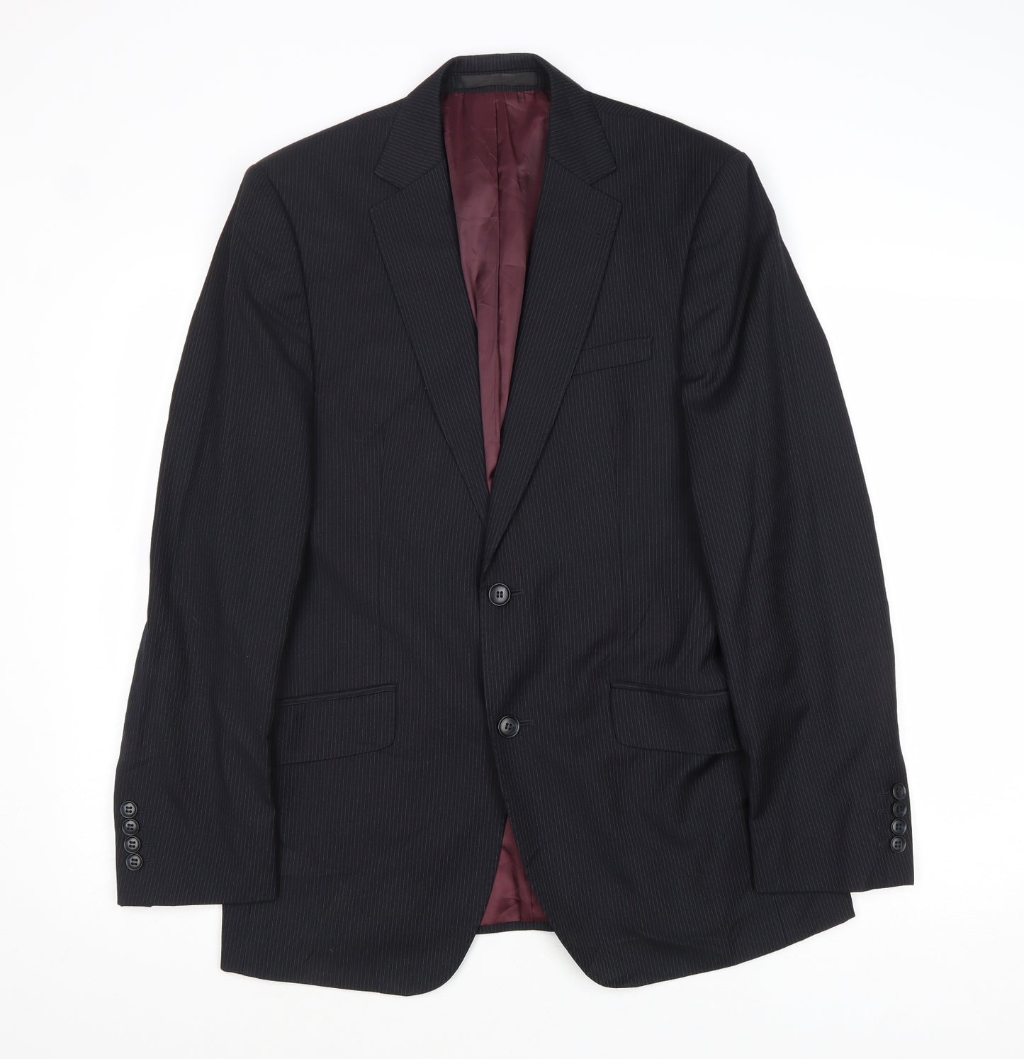 Marks and Spencer Mens Black Wool Jacket Suit Jacket Size 38 Regular