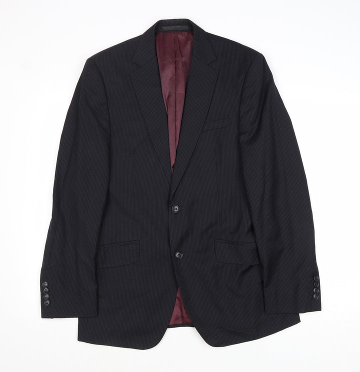 Marks and Spencer Mens Black Wool Jacket Suit Jacket Size 38 Regular