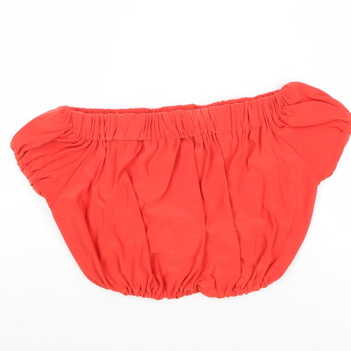 Love Womens Red Polyester Basic Tank Size XS Off the Shoulder