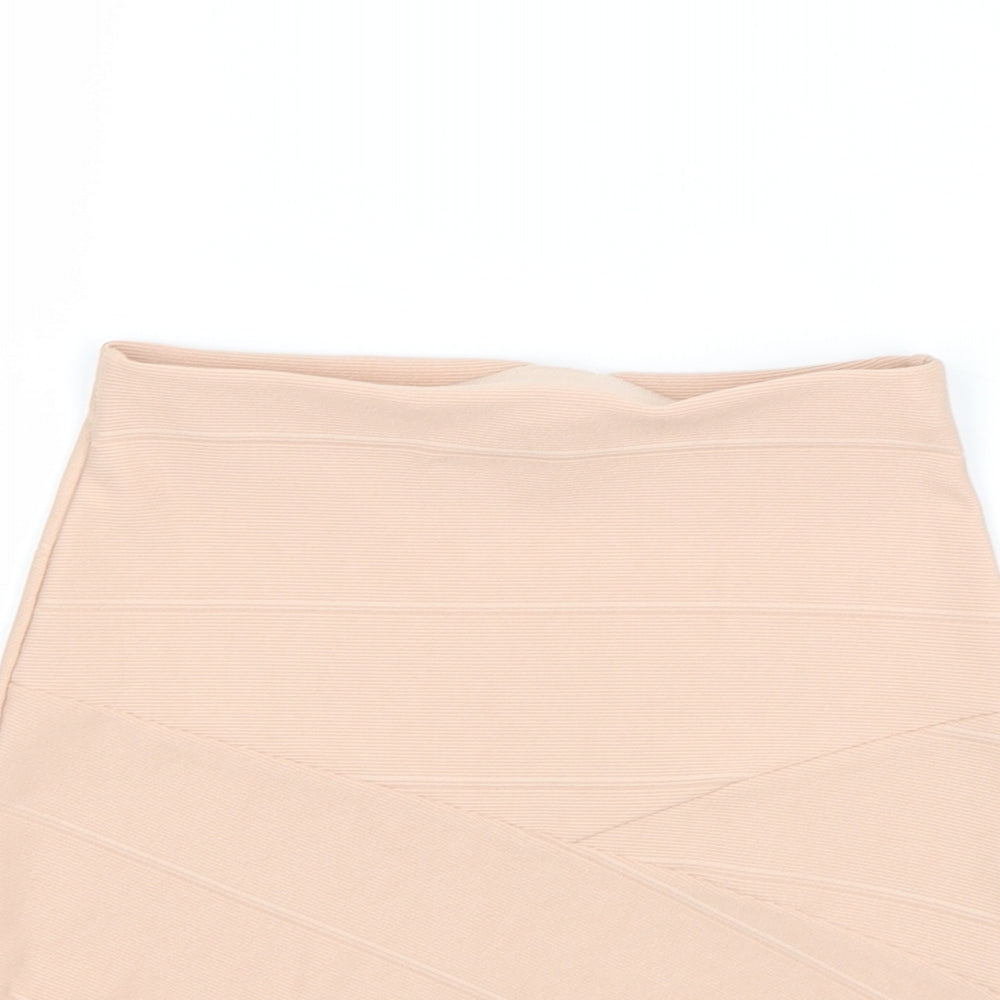 Missguided Womens Pink Polyester Bandage Skirt Size 4