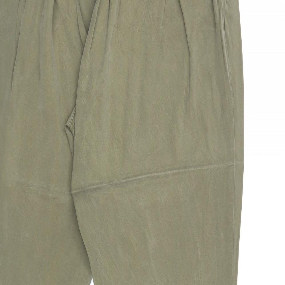 Edition Womens Green Lyocell Trousers Size 16 Regular