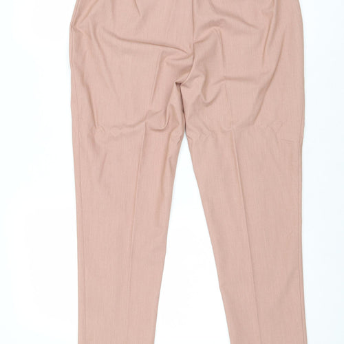 New Look Womens Pink Polyester Trousers Size 10 Regular Zip