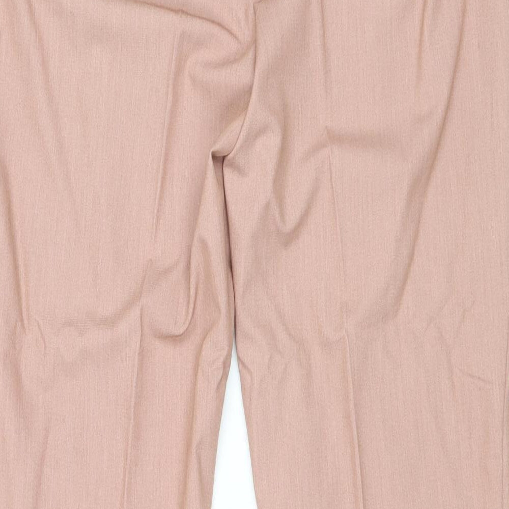 New Look Womens Pink Polyester Trousers Size 10 Regular Zip