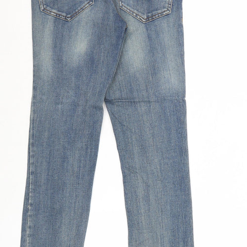 Mango Womens Blue Cotton Skinny Jeans Size 6 Slim Zip