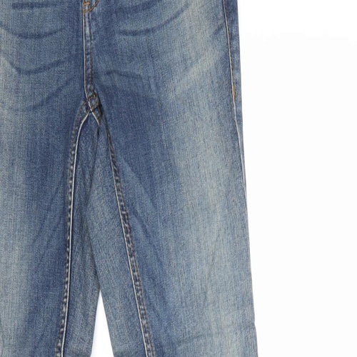 Mango Womens Blue Cotton Skinny Jeans Size 6 Slim Zip