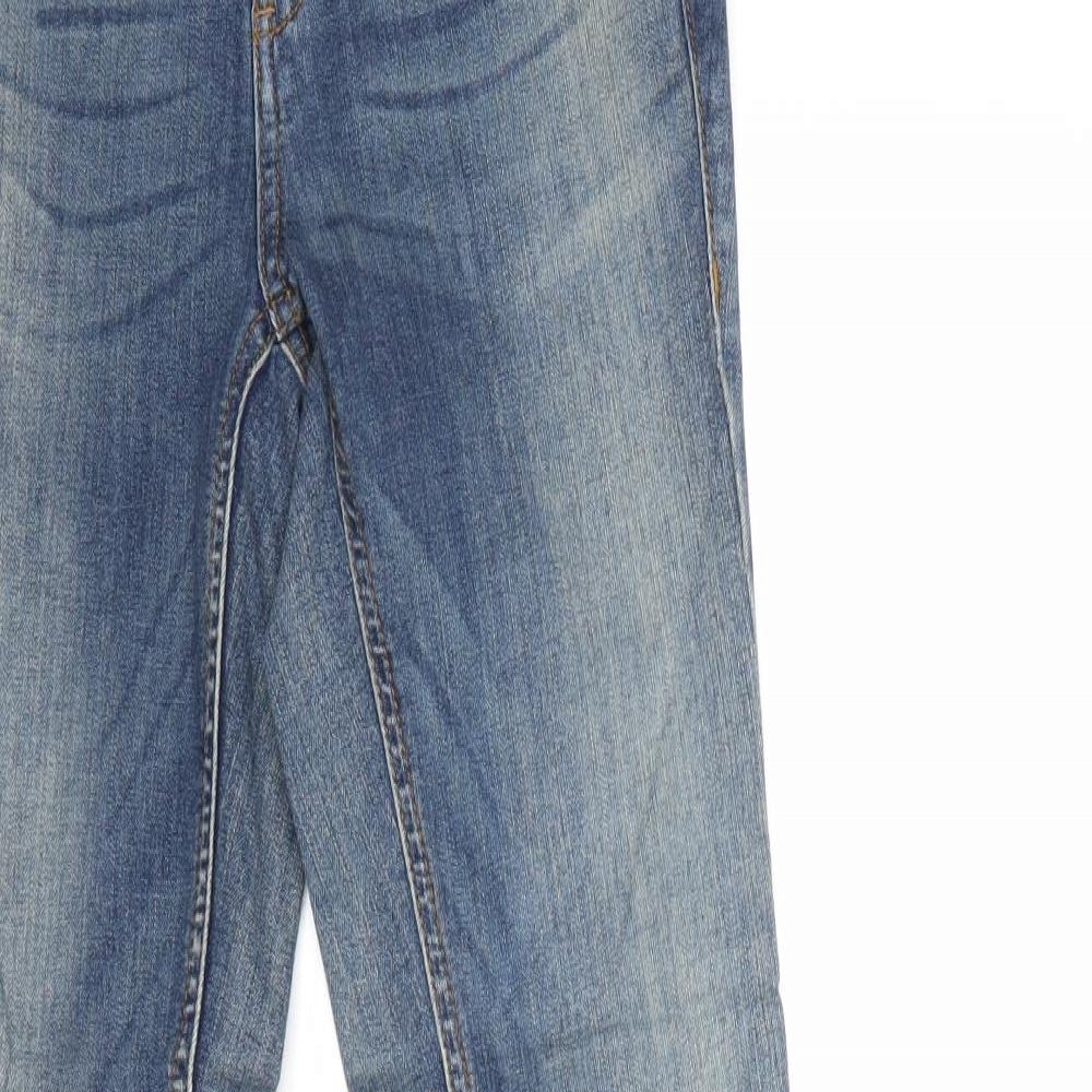Mango Womens Blue Cotton Skinny Jeans Size 6 Slim Zip