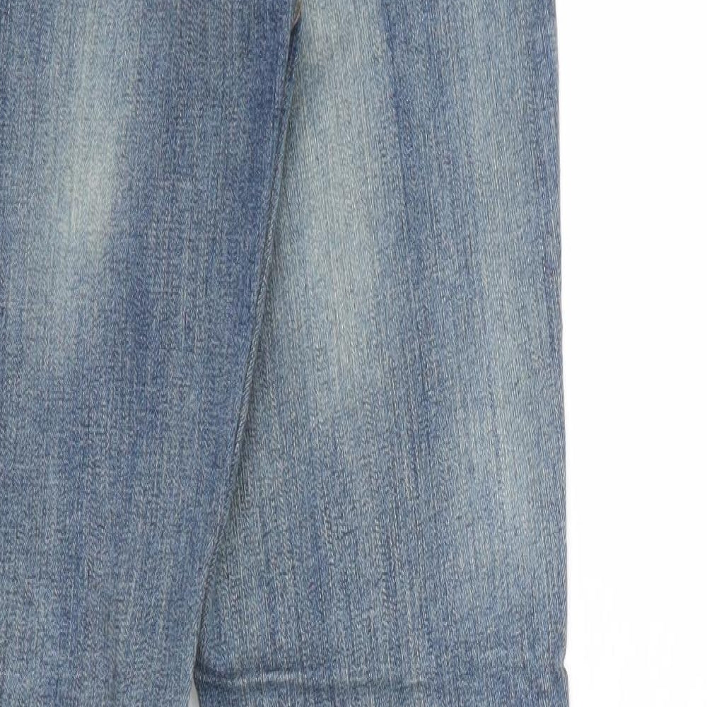 Mango Womens Blue Cotton Skinny Jeans Size 6 Slim Zip