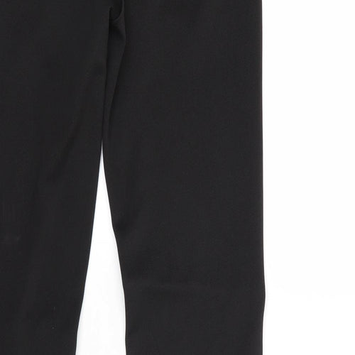 Daniel Cassin Womens Black Viscose Trousers Size 2XS Regular Zip