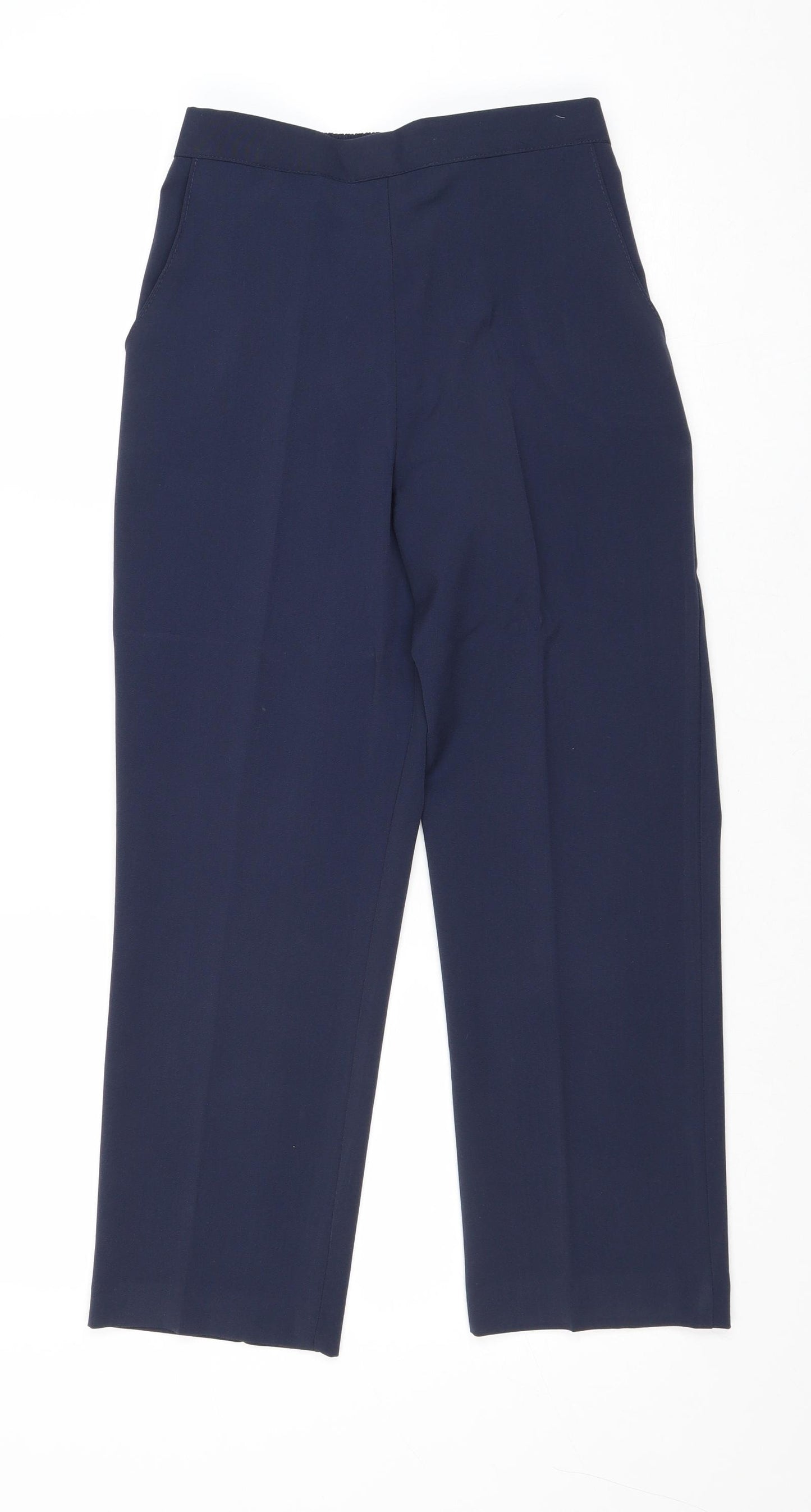 Pinns Womens Blue Polyester Trousers Size 10 Regular