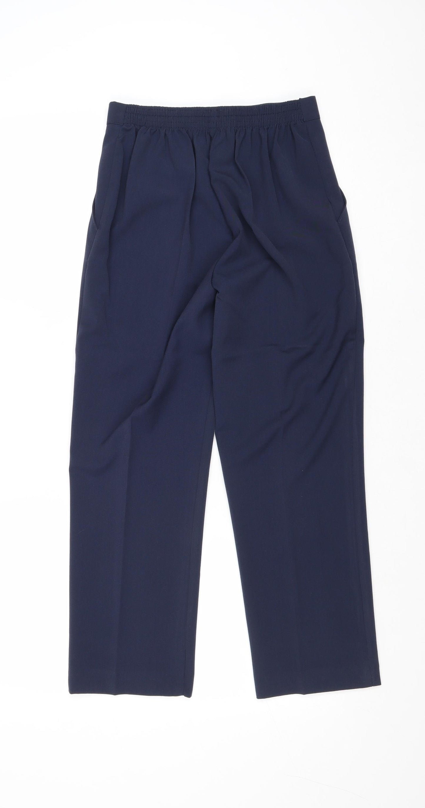 Pinns Womens Blue Polyester Trousers Size 10 Regular