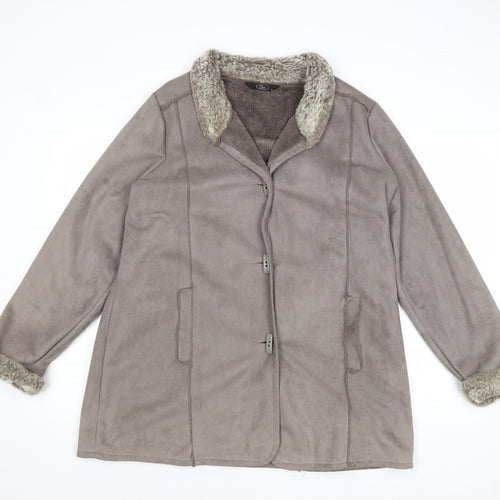 Bonmarché Womens Grey Jacket Size 14 Toggle