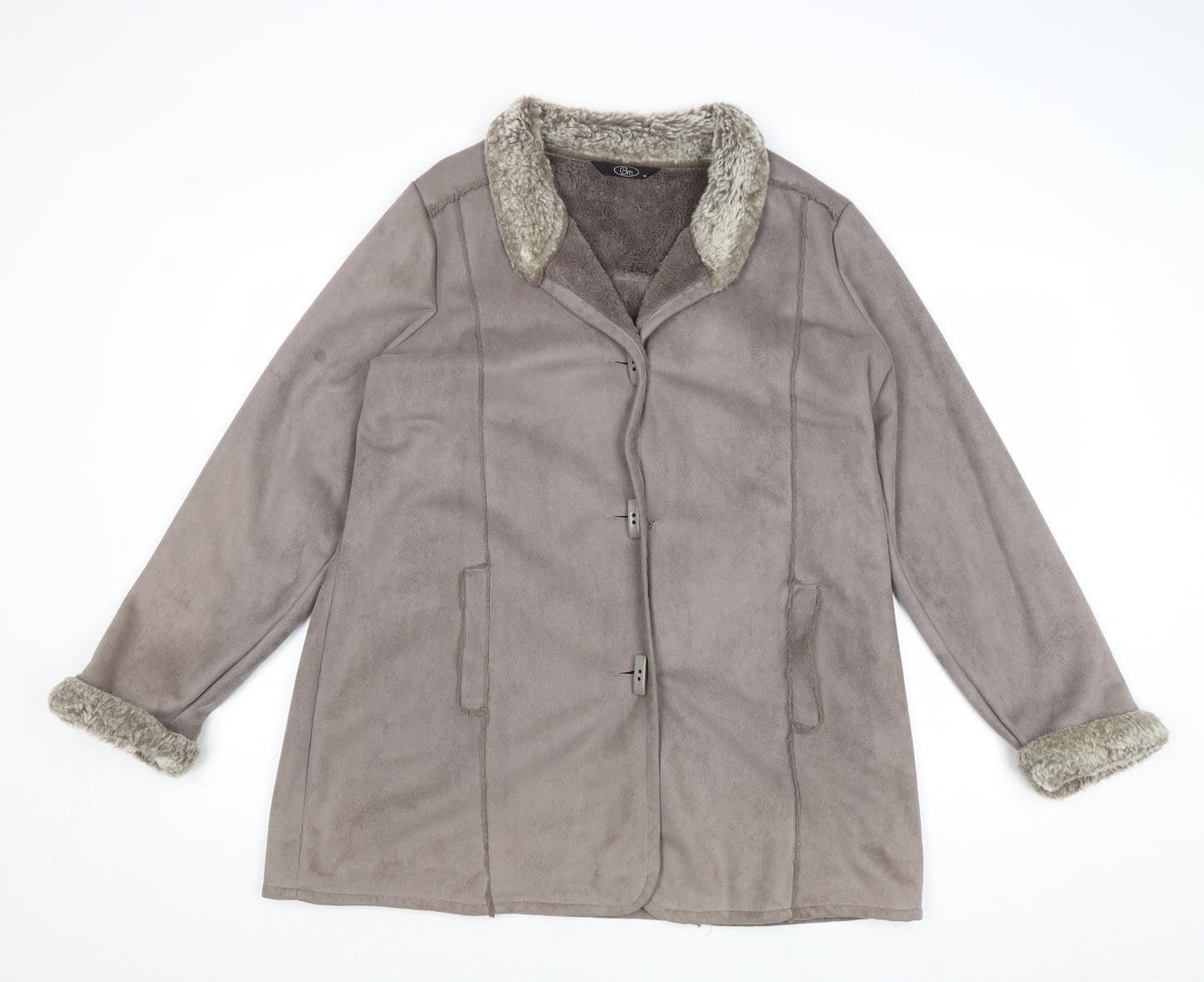 Bonmarché Womens Grey Jacket Size 14 Toggle