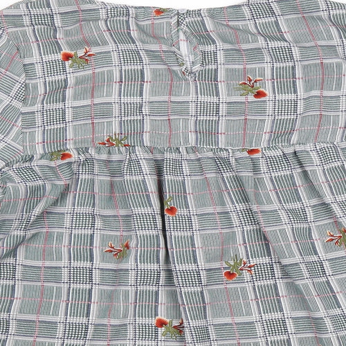 V.Code Womens Multicoloured Geometric Polyester Basic Blouse Size S Round Neck - Flower Print