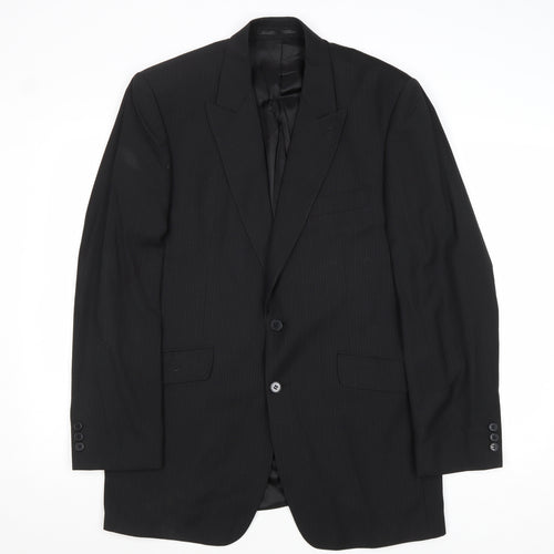 Burton Mens Black Polyester Jacket Suit Jacket Size 40 Regular