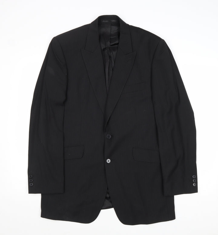 Burton Mens Black Polyester Jacket Suit Jacket Size 40 Regular