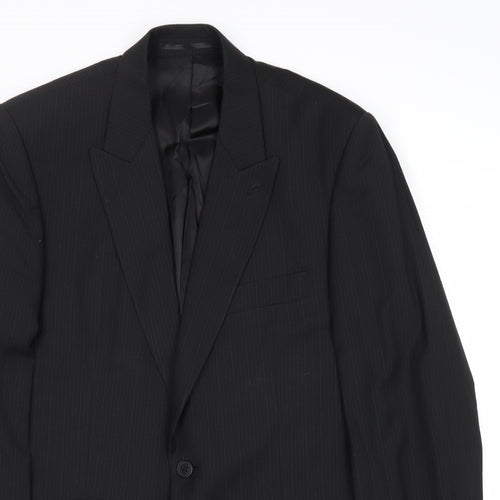 Burton Mens Black Polyester Jacket Suit Jacket Size 40 Regular