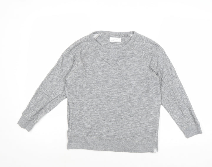 NEXT Boys Grey Geometric Cotton Pullover Sweatshirt Size 8 Years Pullover