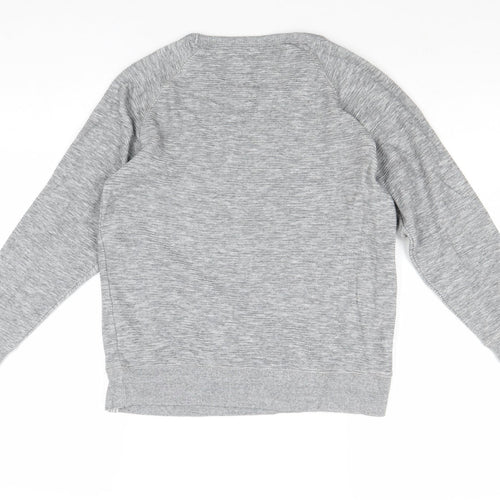 NEXT Boys Grey Geometric Cotton Pullover Sweatshirt Size 8 Years Pullover