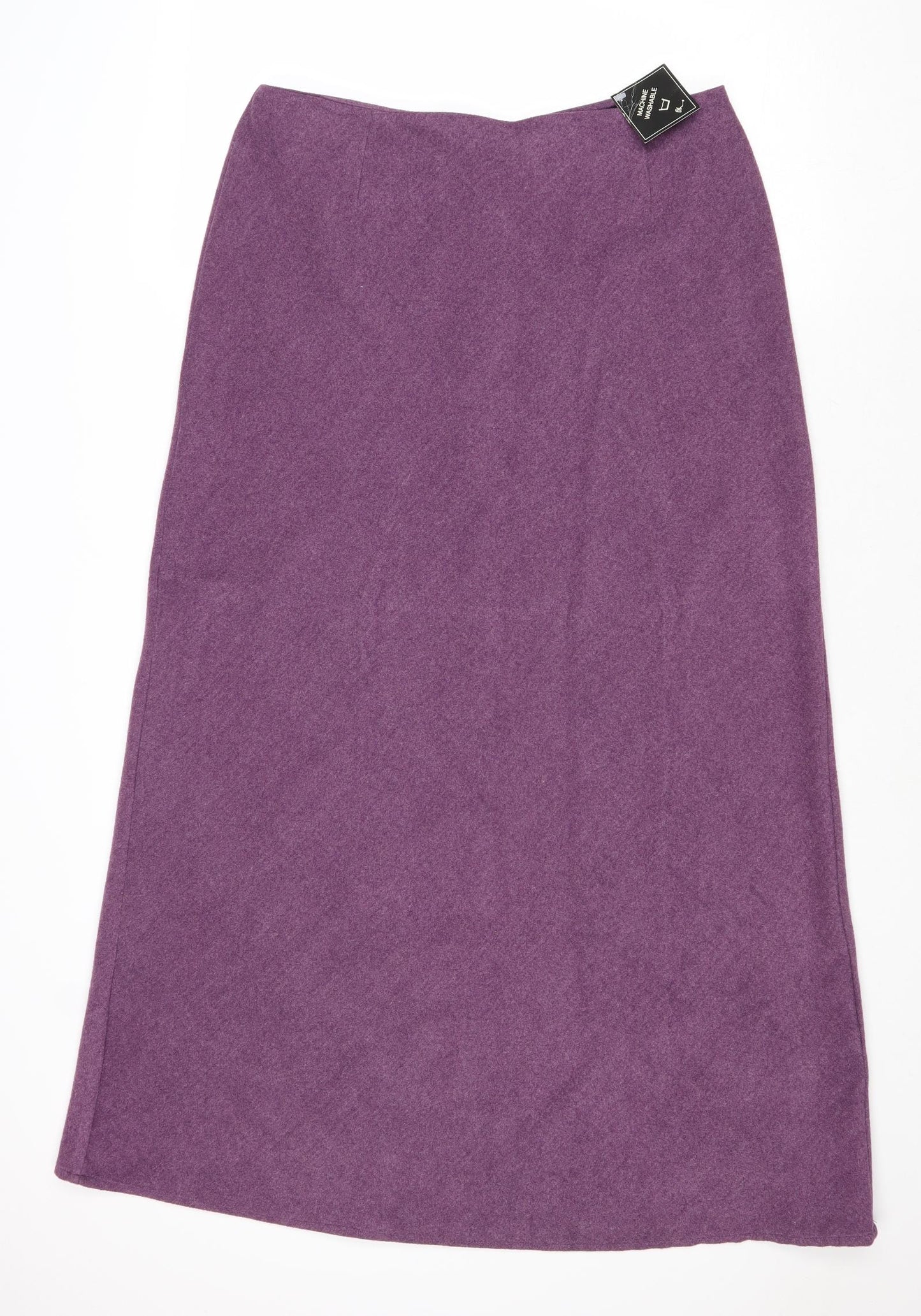 BHS Womens Purple Polyester Maxi Skirt Size 16 Zip