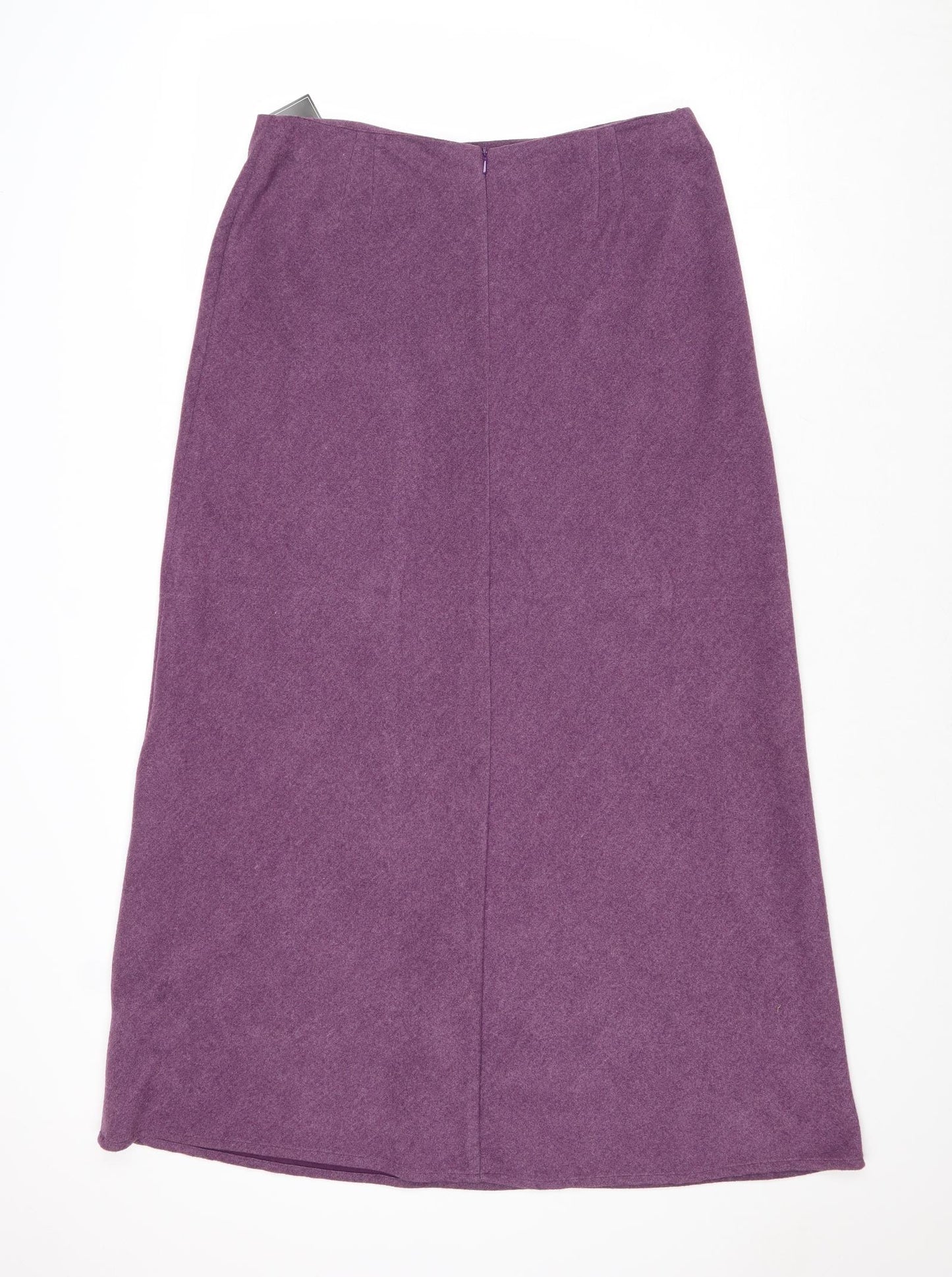 BHS Womens Purple Polyester Maxi Skirt Size 16 Zip
