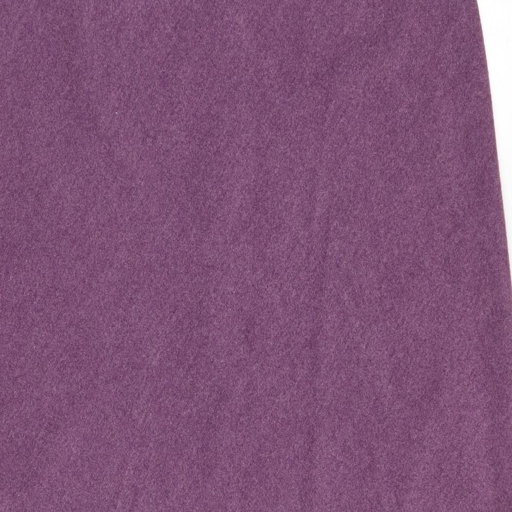 BHS Womens Purple Polyester Maxi Skirt Size 16 Zip