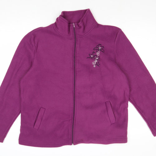 Anne De Lancay Womens Purple Jacket Size M Zip