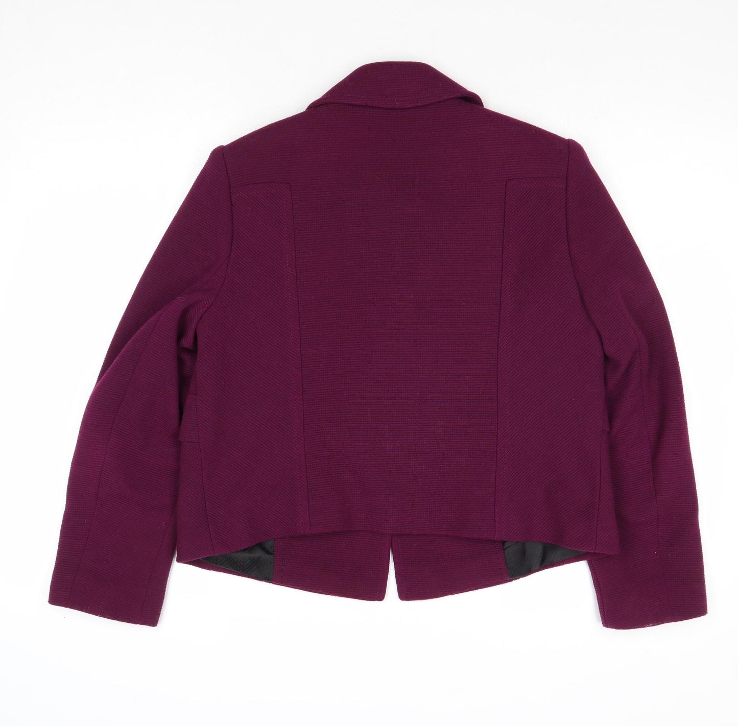 Marks and Spencer Womens Purple Jacket Size 14 Button