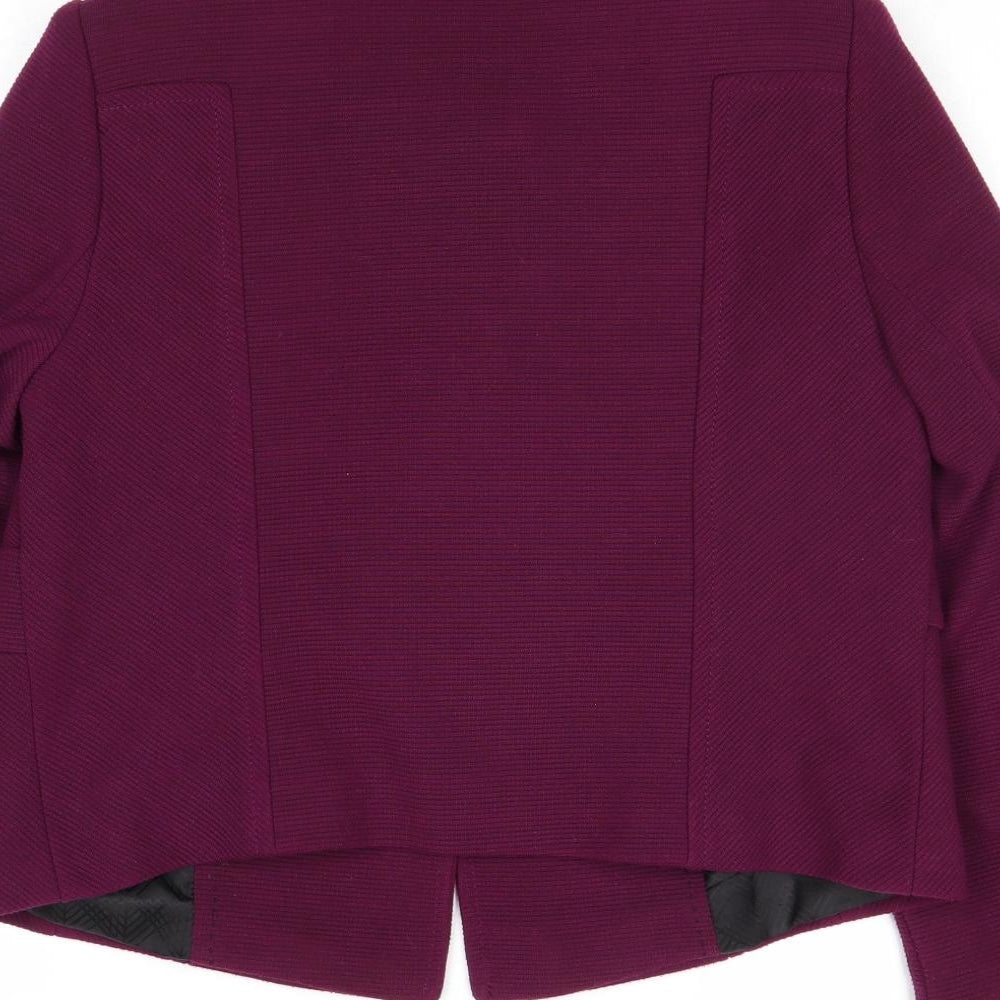 Marks and Spencer Womens Purple Jacket Size 14 Button
