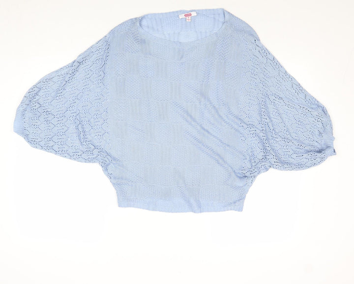 Grace Fashions Womens Blue Round Neck Acrylic Pullover Jumper Size 10