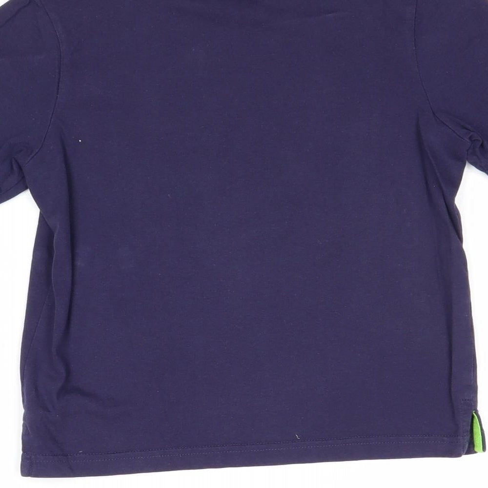 Mini Club Boys Blue Cotton Pullover T-Shirt Size 5-6 Years Crew Neck Pullover - Game Over