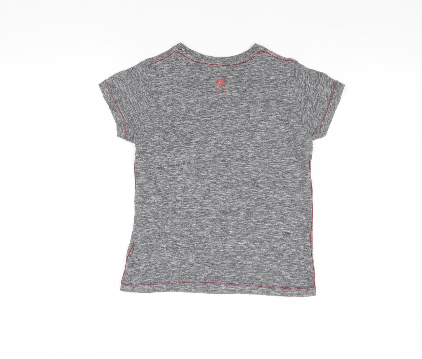 Spiderman Boys Grey Cotton Pullover T-Shirt Size 4 Years Crew Neck Pullover - Spider-Man