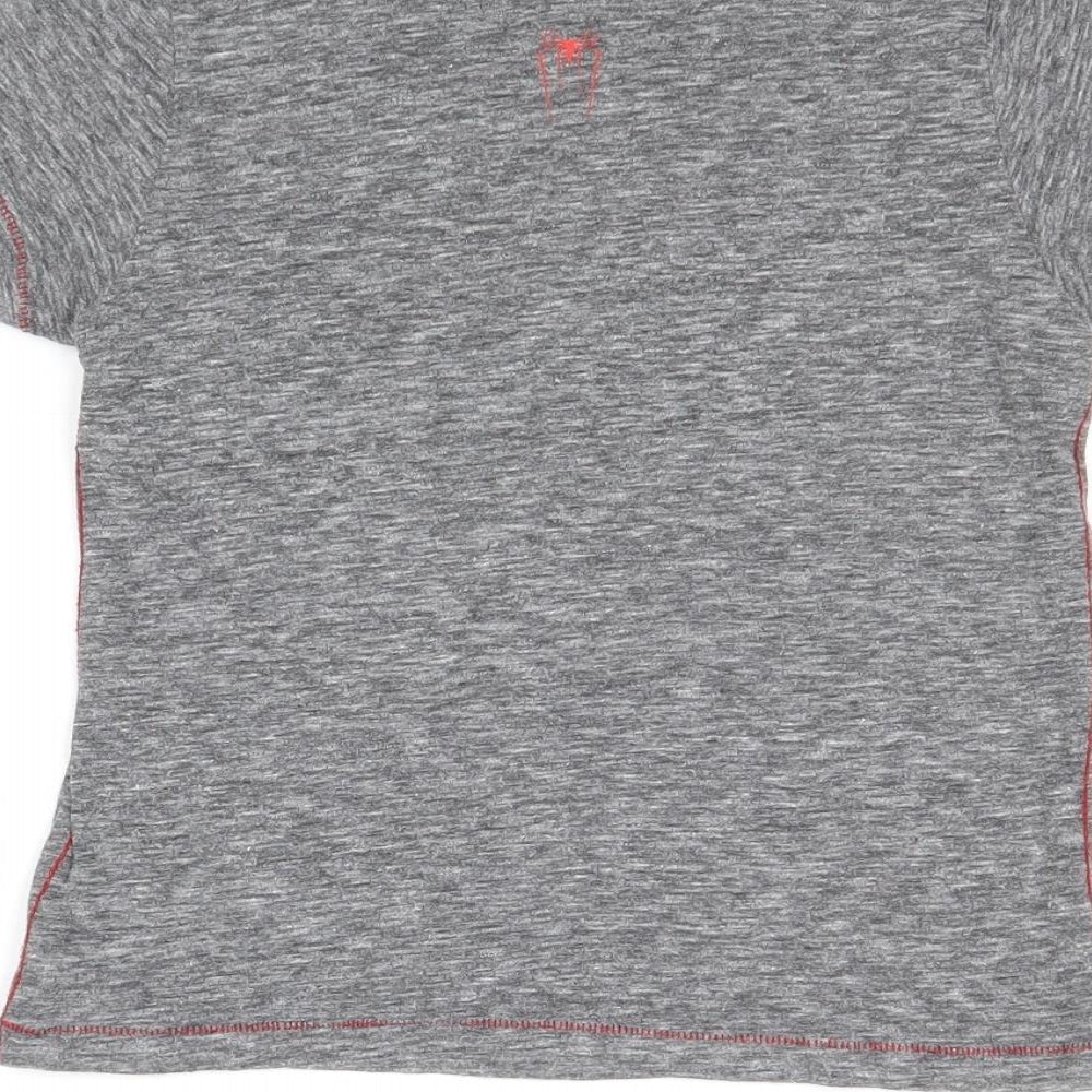 Spiderman Boys Grey Cotton Pullover T-Shirt Size 4 Years Crew Neck Pullover - Spider-Man