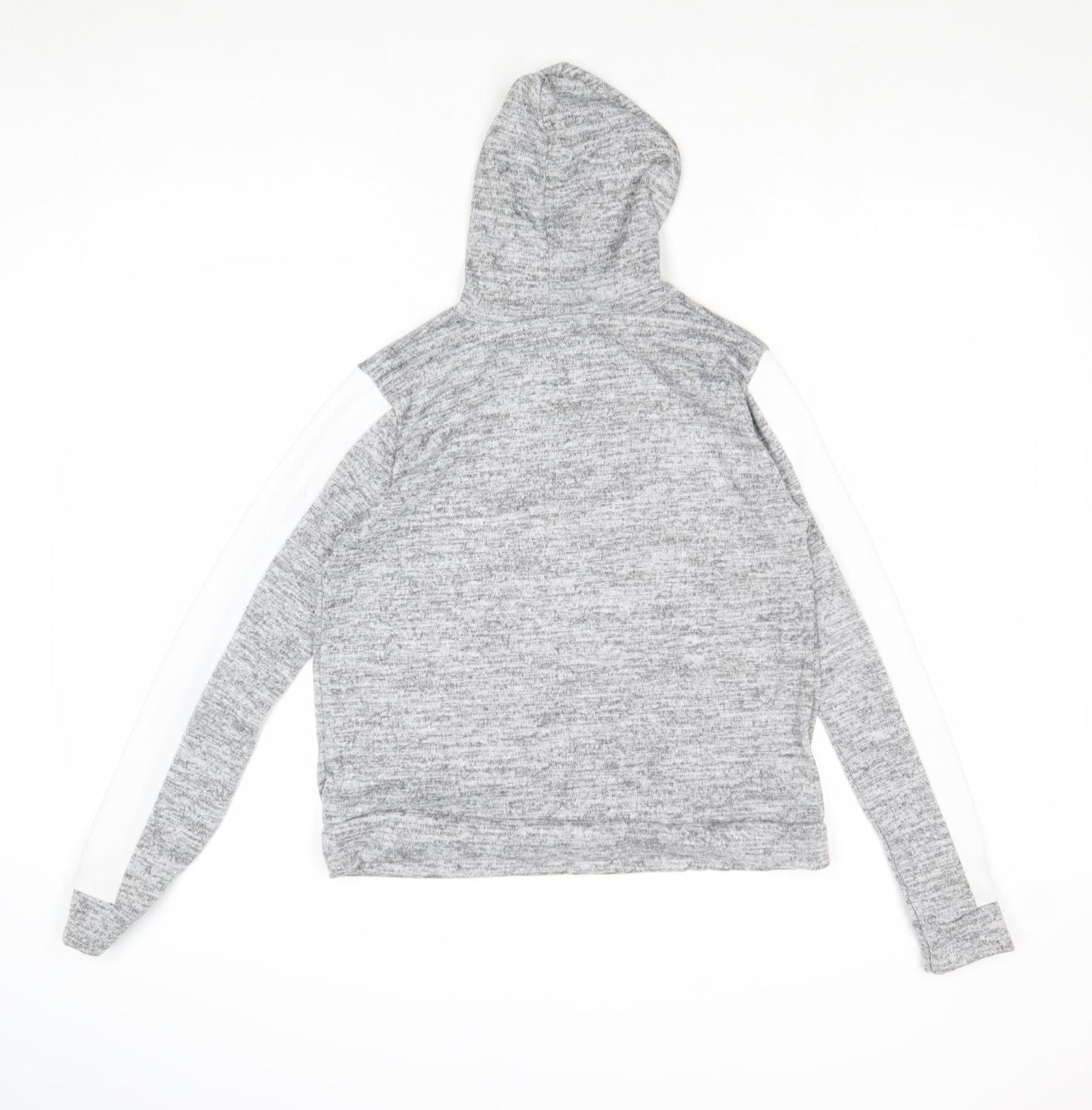 Boohoo Womens Grey Geometric Polyester Pullover Sweatshirt Size 12 Pullover