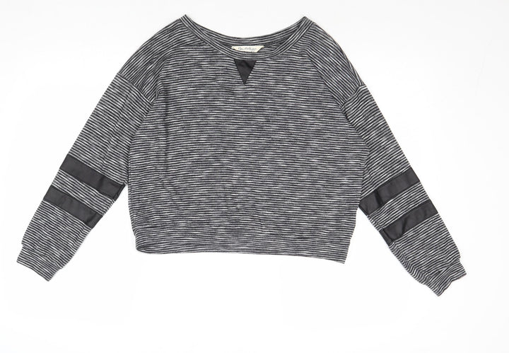 Miss Selfridge Womens Grey Round Neck Polyester Pullover Jumper Size 10